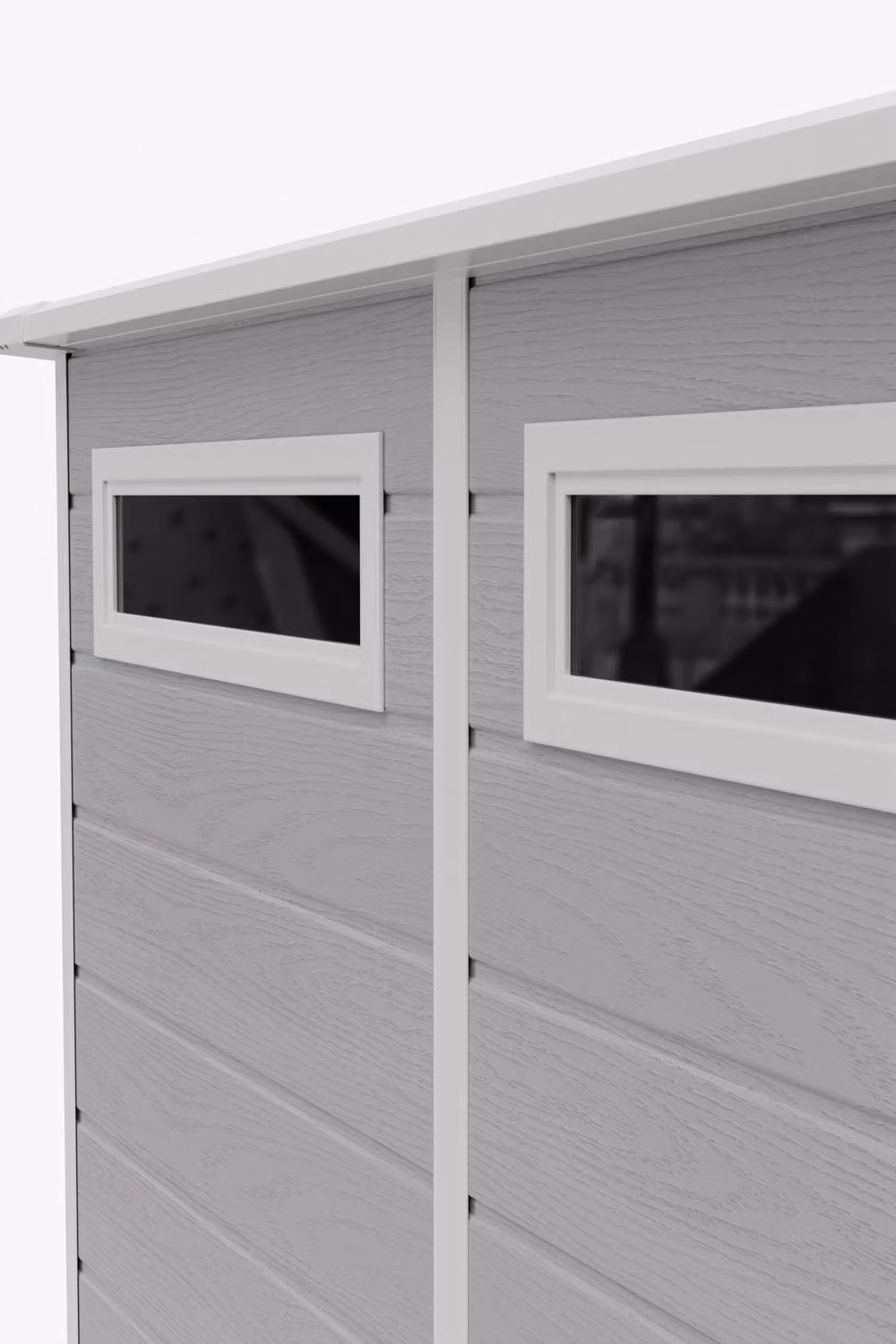 Living and Home Pent Roof Garden Storage Shed, Grey, W: 182.88 cm x D: 182.88 cm x H: 182.88 cm – 4