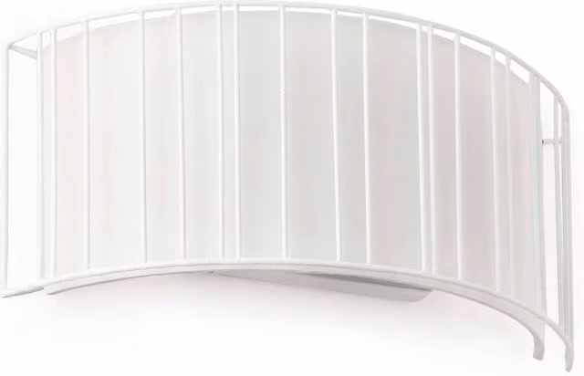 Netlighting Linda 2 Light Indoor Wall Light in White with Fabric Shade and E27 Socket