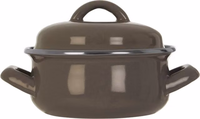Orsina Porter Mini Casserole Dish, Grey and Silver, 12 cm Diameter