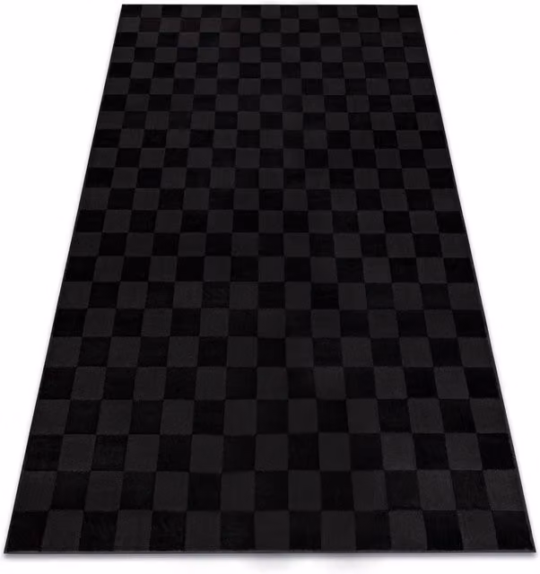 RugsX Aura Geometric Black Polyester Rug, W: 120 cm, L: 170 cm