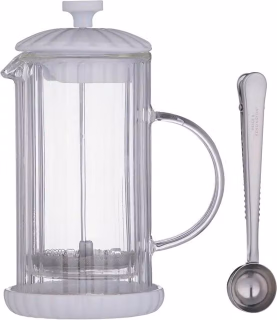 Price & Kensington Luxe Cafetiere French Press, 350ml, White – 1