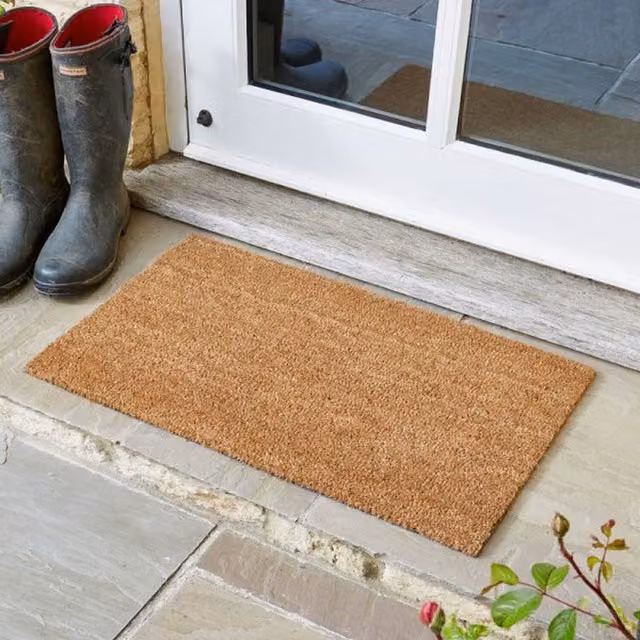 Garden Mile Heavy Duty Rectangular Coir Door Mat in Brown
