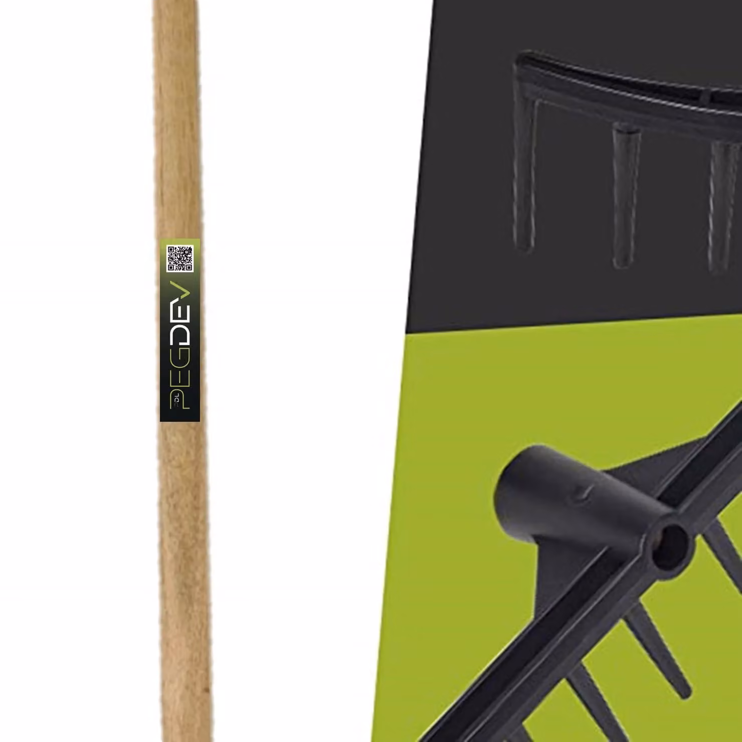 Pegdev 20-Tooth Poly Golf Bunker Rake with Hardwood Handle in Black – 2