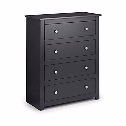 Julian Bowen Radley 4 Drawer Chest in Anthracite, H 85 cm x W 40 cm – 1