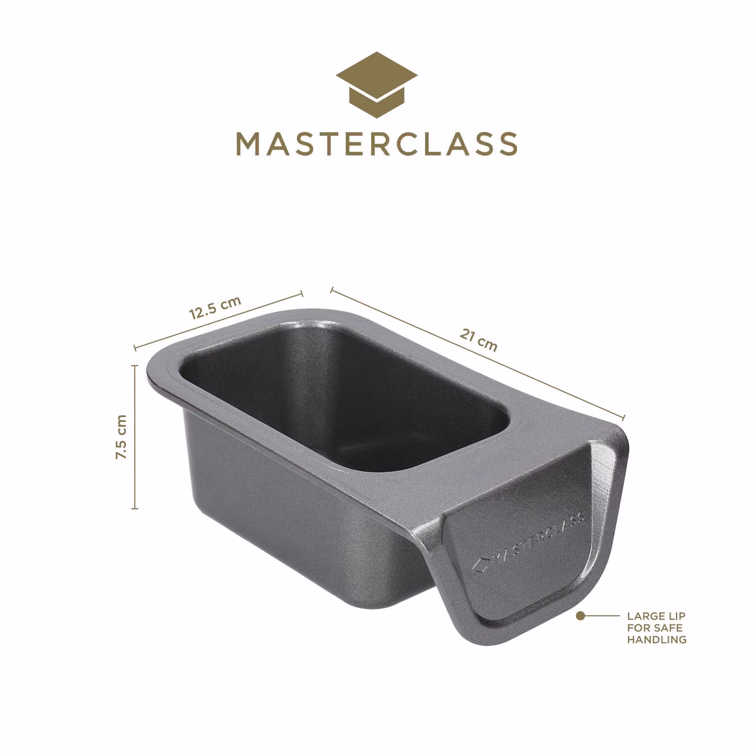 MasterClass Non-Stick Rectangular Carbon Steel Loaf Tin, 1lb, Grey – 8