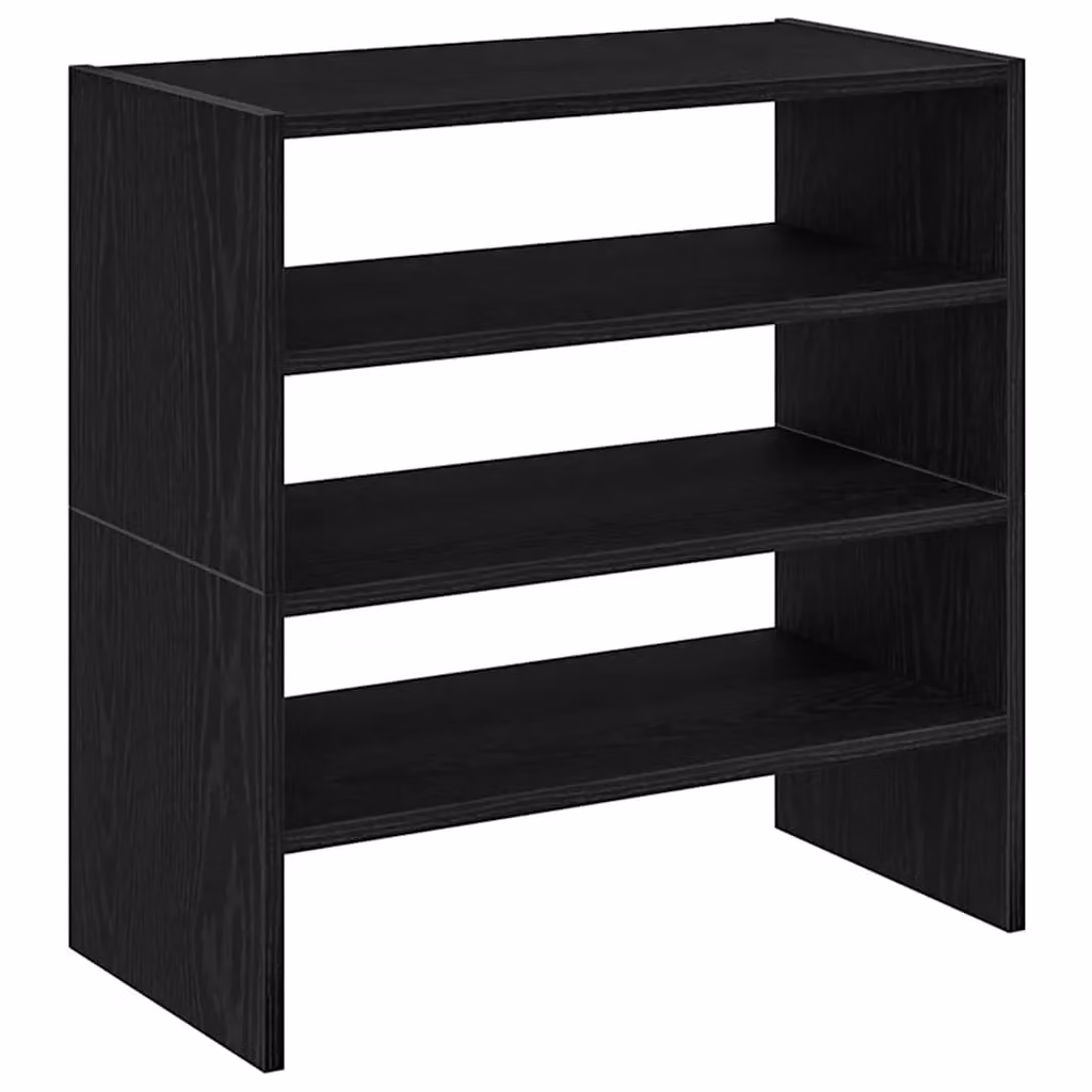 Berkfield Home Stackable Shoe Racks, 2 Piece, Black Oak, W/D/H: 60 x 30 x 30.5 cm – 2