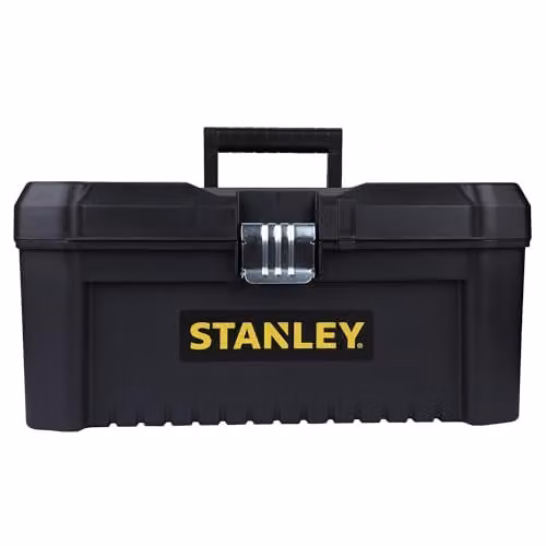 Stanley Basic Toolbox with Organiser Top and Inserts, Black, W: 50.0 cm, D: 40.6 cm, H: 19.5 cm