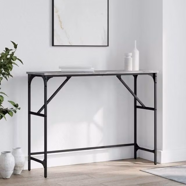 Berkfield Home Grey Sonoma Console Table, W/D/H: 100 x 32 x 75 cm