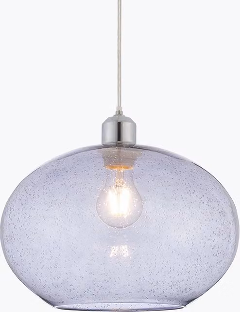 Perch & Parrow Arisa Grey Bubble Glass Pendant Light
