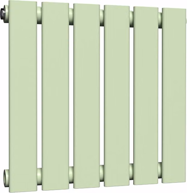 Lux Heat Flat Horizontal Coloured Steel Radiator in Green, W: 60.0 cm, H: 42.0 cm