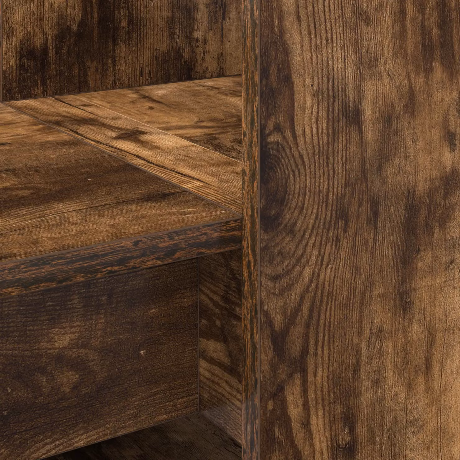 Berkfield Home Modern Smoked Oak Writing Desk in Brown, W: 122 cm, D: 67 cm, H: 145 cm – 5