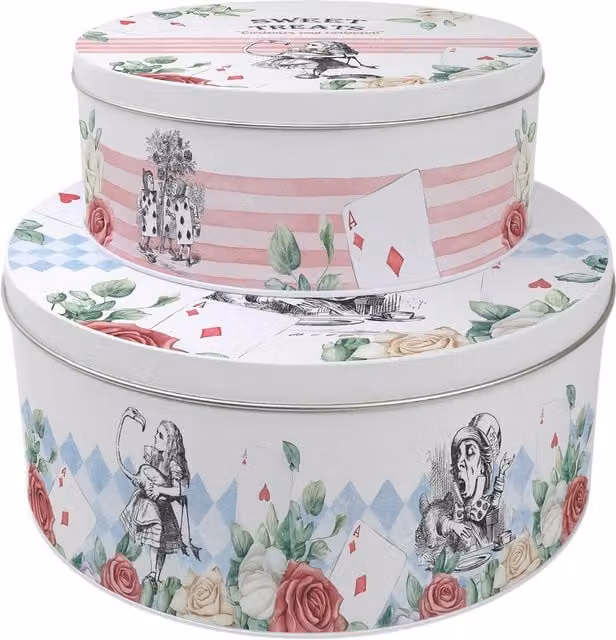 Purely Home Alice's Adventures in Wonderland Round Cake Tin Set - Multicoloured