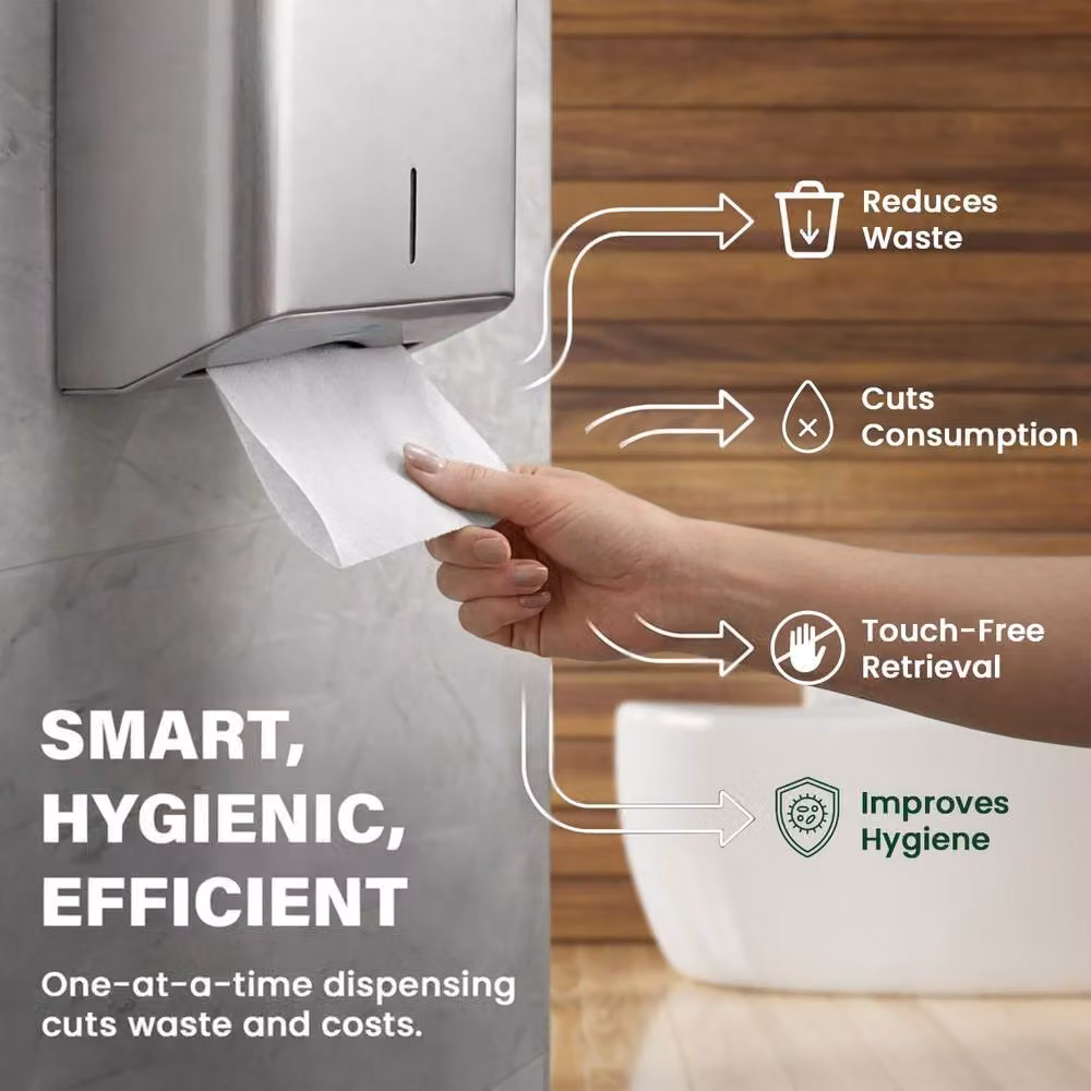 ECONX White 2 Ply Disposable V Fold Paper Hand Towels for Dispensers, 4000 Count – 2