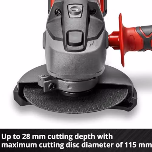 Einhell Power X-Change 18V Cordless Angle Grinder, Red and Black, 115mm Disc – 4