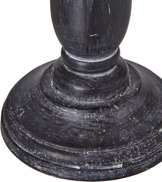 KDMK Ravenna Column Table Lamp with Grey Linen Fabric Shade and Metal Base