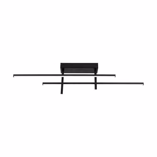 Eglo Trepiliano LED Ceiling Light, Black Aluminium and Glass Minimalist Bar Lamp with Warm White Light – 1