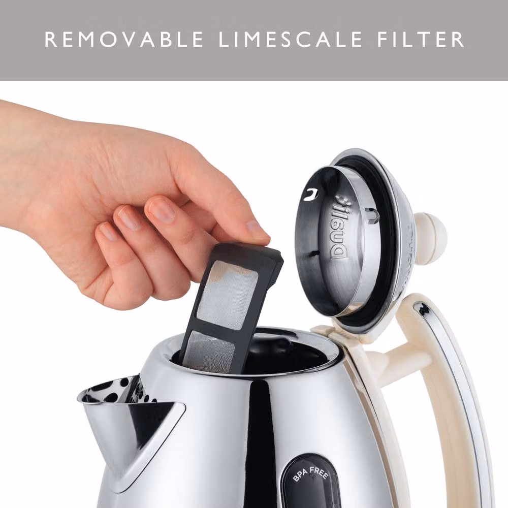 Dualit Lite Stainless Steel Jug Kettle, 1.5 l, in Beige/White – 3