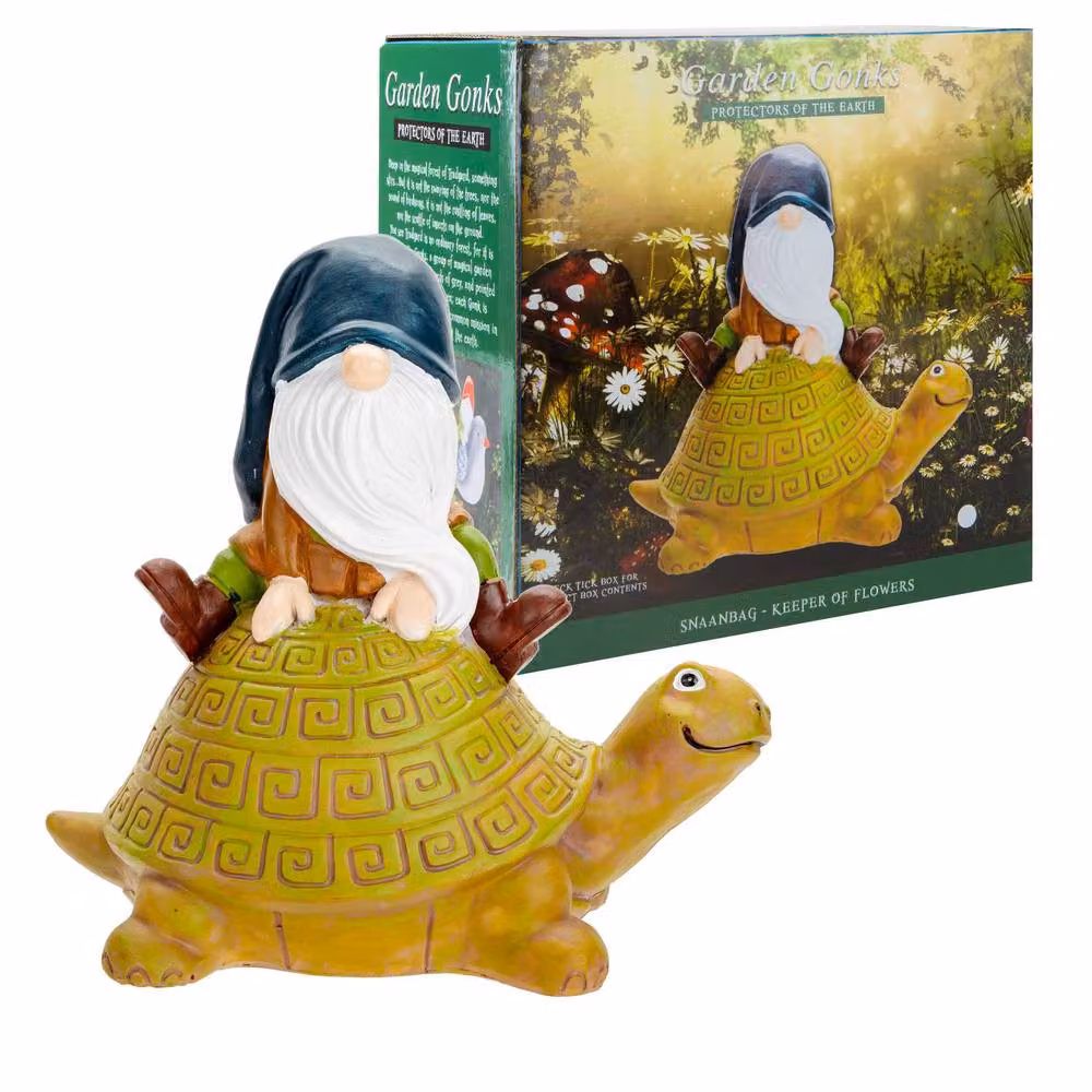 PMS Gonk On Tortoise Garden Ornament in Multicolour – 2