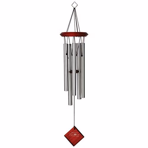 Woodstock Chimes Chimes of Polaris Silver Wind Chime, H: 56 cm, W: 10.16 cm, D: 10.16 cm