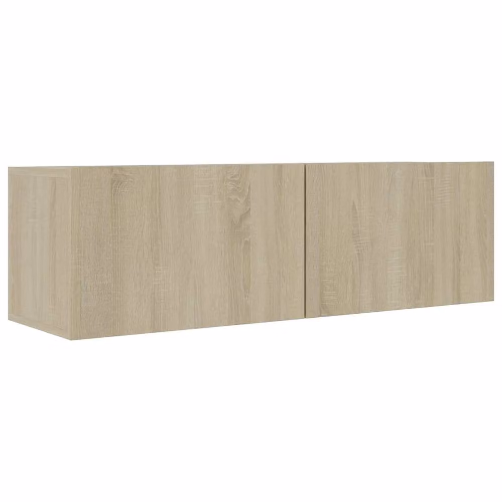 Berkfield Home Modern 6 Piece TV Cabinet Set in Sonoma Oak and Beige Engineered Wood