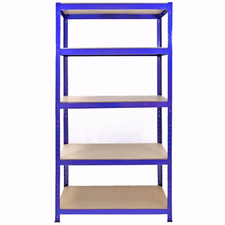 Monstershop Monster Racking 3 T-Rax Storage Shelving Units and 120cm Q-Rax Workbench, Blue