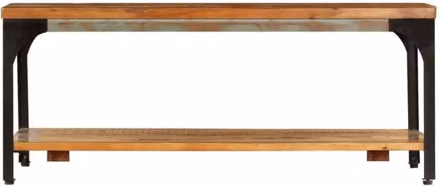 Berkfield Home Brown Solid Reclaimed Wood Coffee Table with Shelf W/D/H: 100 x 60 x 35 cm – 1