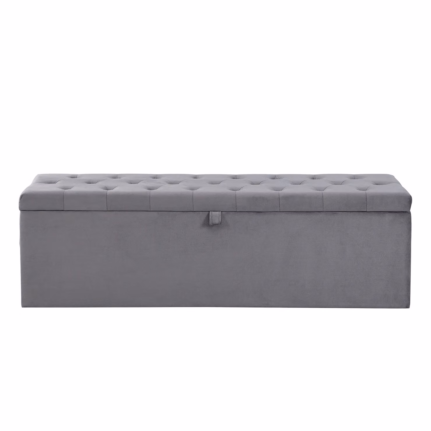 Matteo Double Upholstered Velvet Bed in Grey with Hydraulic Lift-Up Base – 2