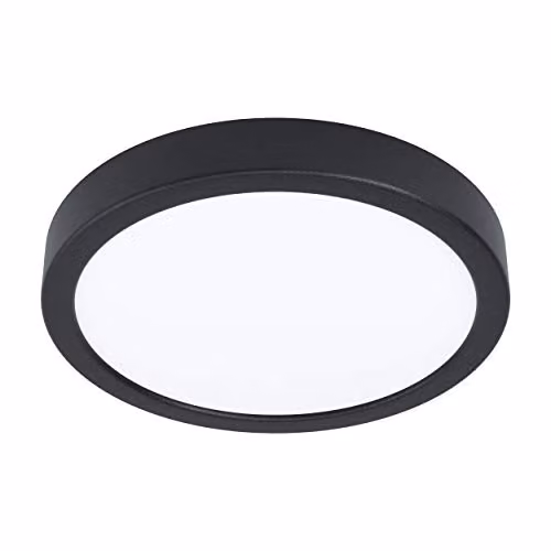 Loops Round Surface Mounted LED Wall and Ceiling Light, Black, 210mm, 16.5W, 4000K – 1