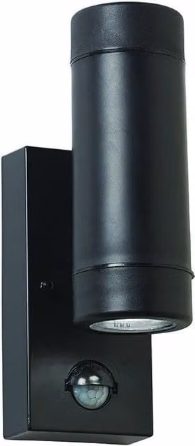 Netlighting Icarus Black IP44 Outdoor PIR Motion Sensor LED Up & Down Wall Light – 2