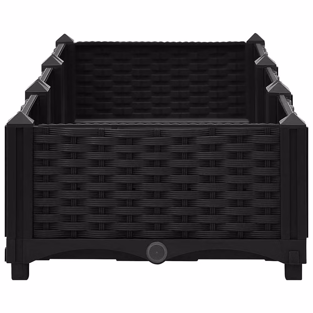Berkfield Home Black Polypropylene Raised Bed W/D/H: 120 x 40 x 23 cm – 3