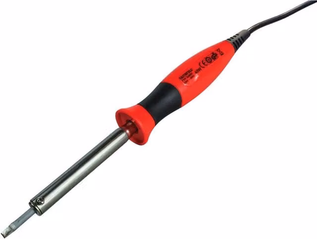 Faithfull Si40w 40w Mains Soldering Iron in Red and Multicolour