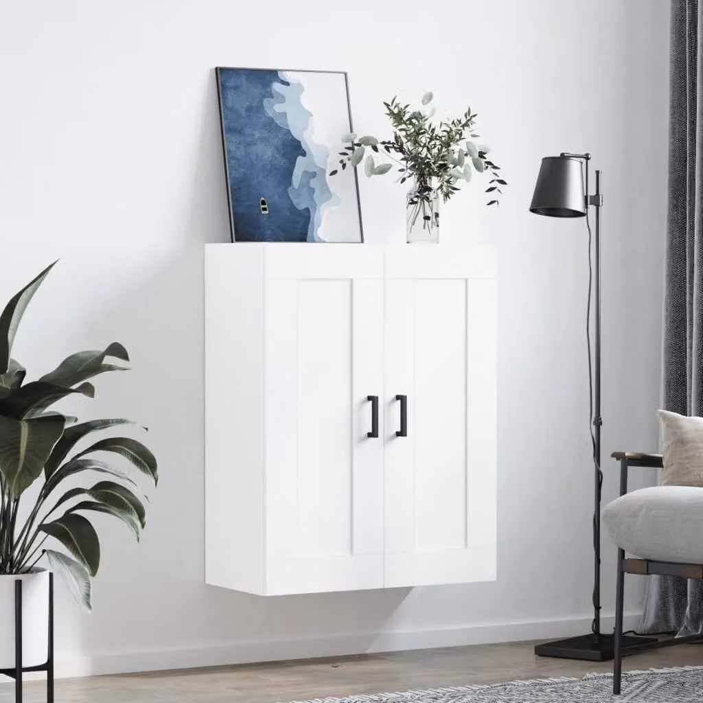 Berkfield Home Wall Mounted Cabinet in White, W/D/H: 69.5 x 34 x 90 cm – 3