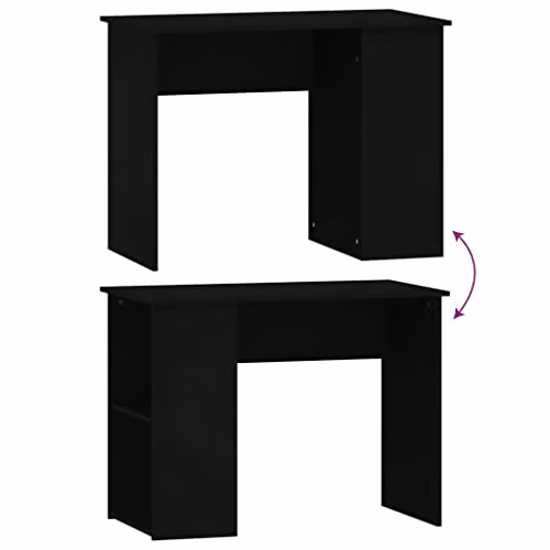 vidaXL Modern Writing Desk in Black, W/D/H: 100 x 55 x 75 cm – 3