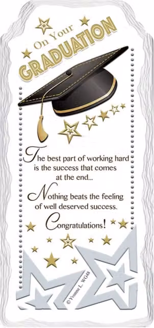 Sensations Handcrafted Ceramic Graduation Plaque, Multicolour and White
