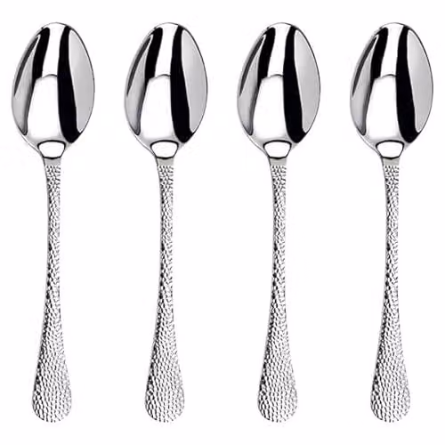 Arthur Price Avalon Set of 4 Polished Stainless Steel Serving Spoons in Silver