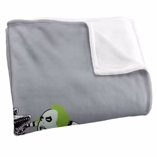 LOGOVISION Beetlejuice Its Showtime Super Soft Silky Touch Fleece Throw Blanket, Multicolour, W: 91.44 cm x D: 91.44 cm x H: 147 cm – 2