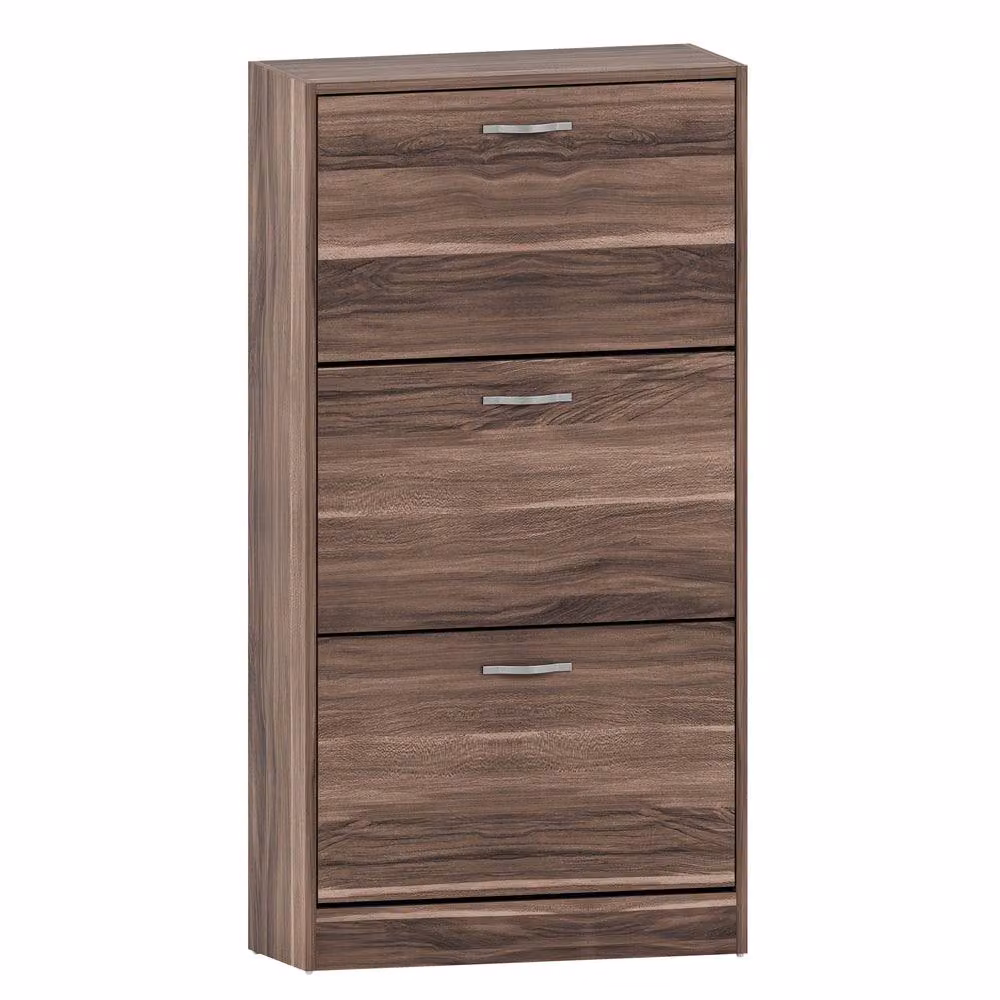 HD Designs Vida Designs Modern 3 Drawer Shoe Cabinet in Walnut – 2