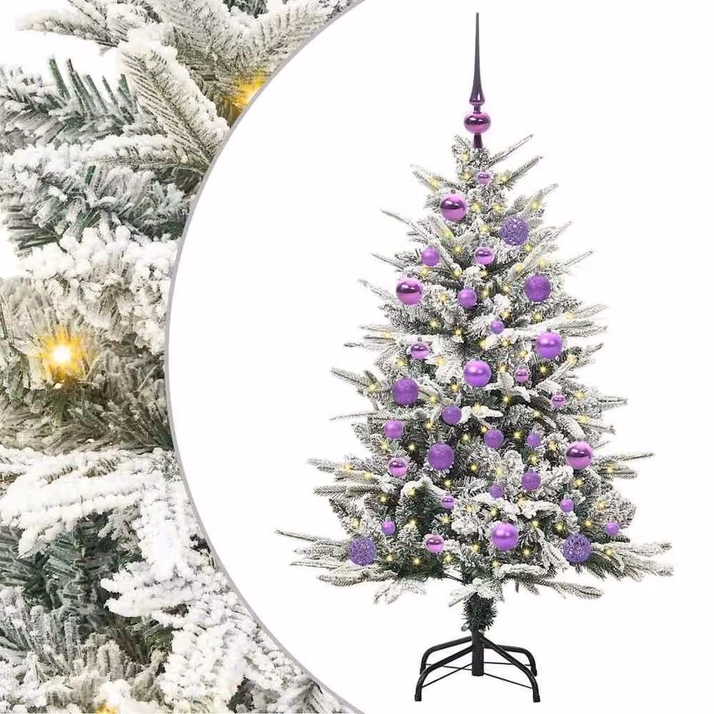 Berkfield Home Pre-lit Artificial Christmas Tree with Ball Set, Green, Height: 120 cm – 2