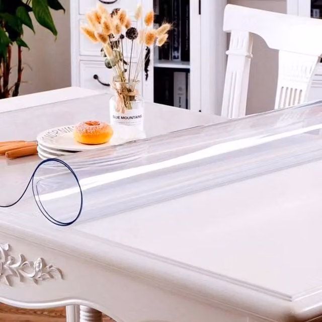 NESTLUNE Transparent PVC Table Protector, Water Repellent, W: 100 cm x D: 40 cm – 1