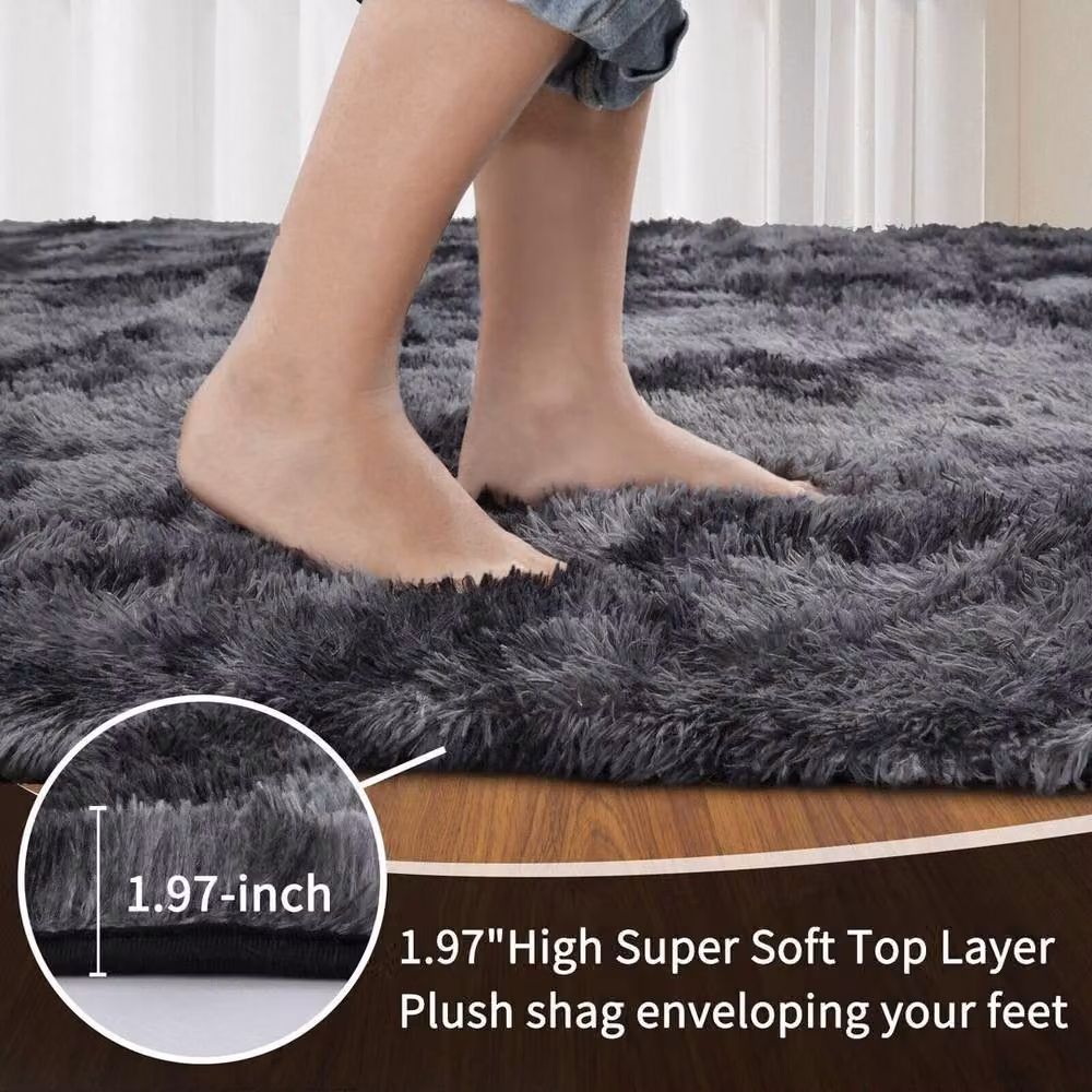 FORGEVIO Dark Grey Rectangular Hall Runner Rug, W: 60 cm, L: 110 cm – 3