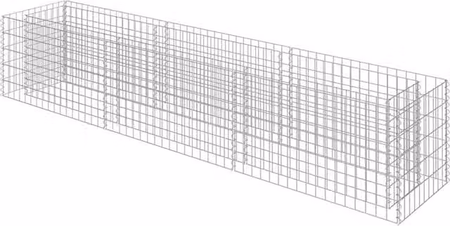 Berkfield Home Silver Galvanised Steel Wire Mesh Gabion Raised Bed, W: 270 cm, D: 50 cm, H: 50 cm – 1