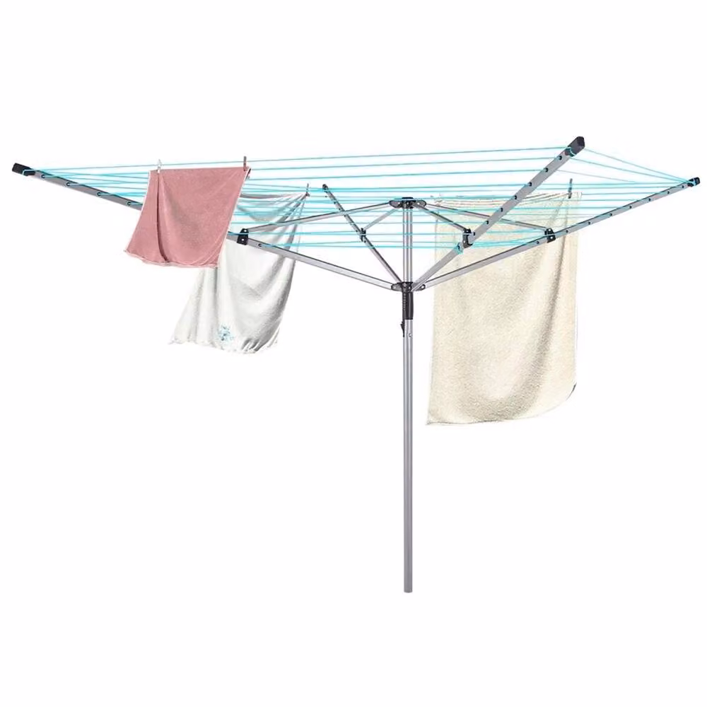 Nordara 50M 4 Arm Rotary Outdoor Folding Clothes Airer in Blue – 2