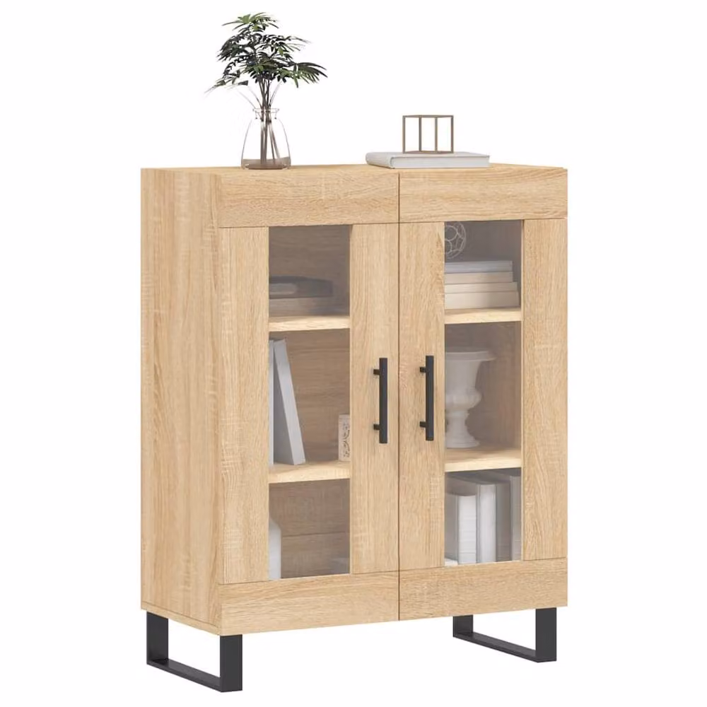 Berkfield Home Sonoma Oak Sideboard in Light Brown, W/D/H: 69.5 x 34 x 90 cm – 3
