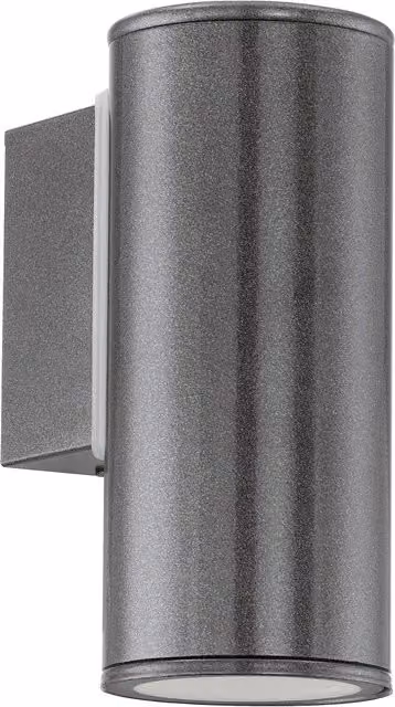 Loops IP44 Modern Metal Outdoor Wall Light in Anthracite with GU10 Bulb – 2