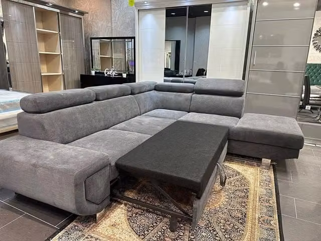 Snugg Furniture Sarntic Right Hand Corner Sofa Bed with Storage in Grey