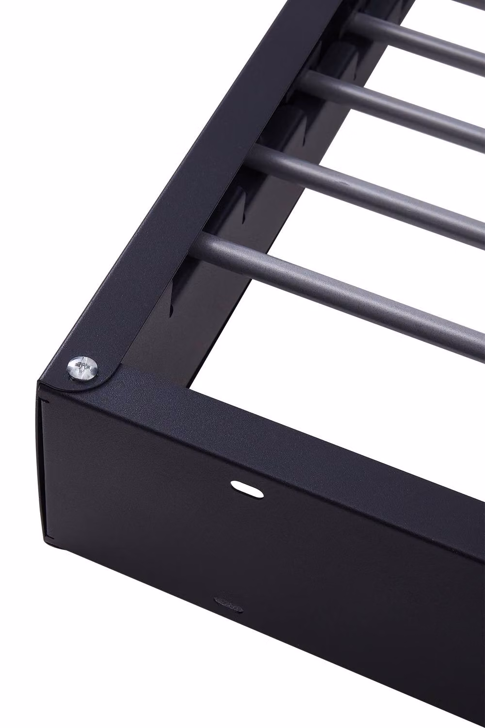 Living and Home 5-Rod Space-Saving Wall Mounted Towel Drying Rack with Shelf in Black Aluminium – 4