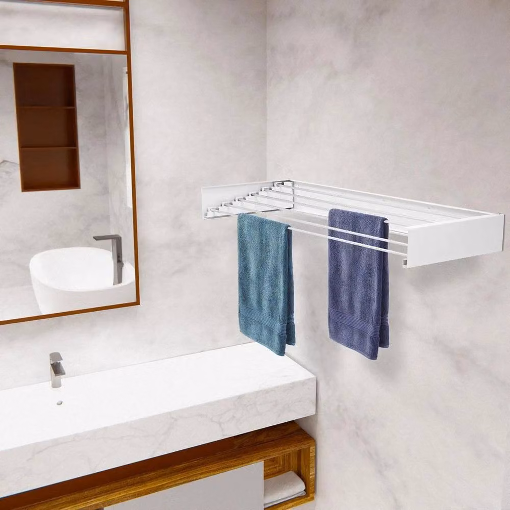 EONLION Wall Mounted Foldable Clothes Dryer, White, Width: 100 cm – 2