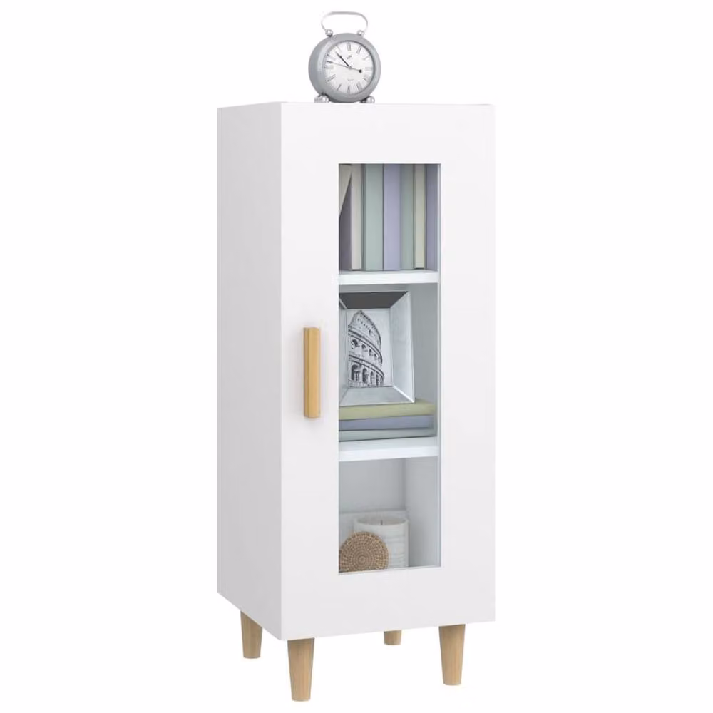 Berkfield Home White Sideboard in Engineered Wood W/D/H: 34.5 x 34.0 x 90.0 cm – 2