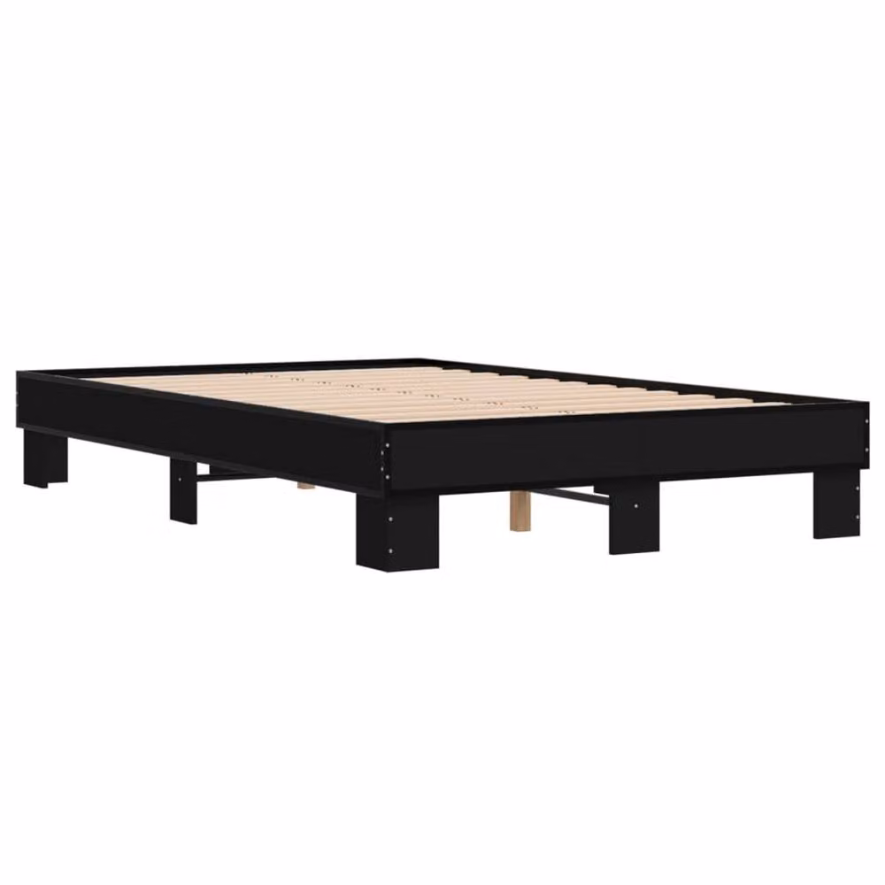 Berkfield Home Black Bed Frame W/D/H: 140 x 200 x 30 cm – 3