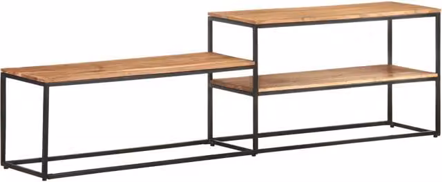 Berkfield Home Industrial TV Cabinet in Brown Solid Acacia Wood, W/D/H: 180 x 30 x 50 cm
